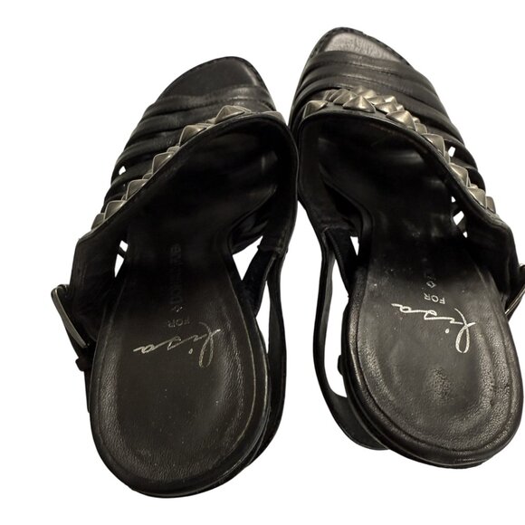 Lisa for Donald J Pliner Black Leather Studded Platform Heels – Size 6 - Picture 9 of 12